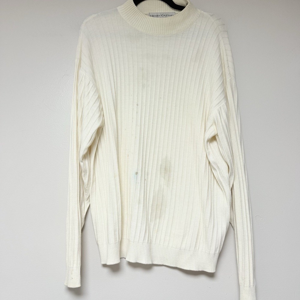 Henry Grethel Men's White Sweater Size L‎